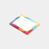 Farbige halbrunde Formen Post-it Klebezettel (angewinkelt)