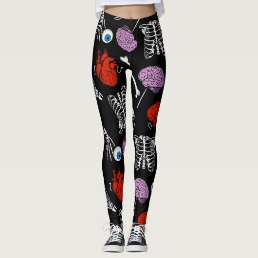 Farbige Halloween-Leggings Leggings (Vorderseite)