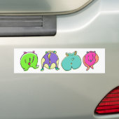 Farbige Hamster-Hintern Autoaufkleber (Auf Auto)