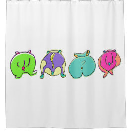 Farbige Hamster-Hintern Duschvorhang