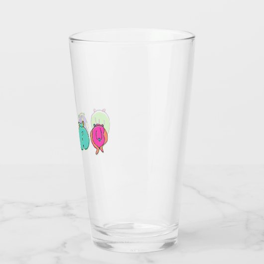 Farbige Hamster-Hintern Glas (Links)