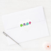 Farbige Hamster-Hintern Herz-Aufkleber (Umschlag)