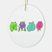 Farbige Hamster-Hintern Keramik Ornament (Links)