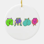 Farbige Hamster-Hintern Keramik Ornament (Hinten)