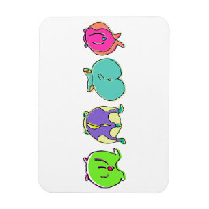 Farbige Hamster-Hintern Magnet
