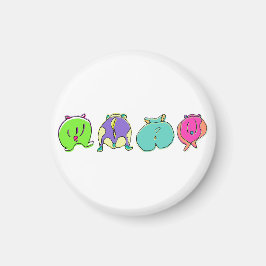 Farbige Hamster-Hintern Magnet