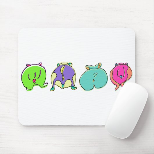 Farbige Hamster-Hintern Mousepad (Mit Mouse)