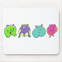 Farbige Hamster-Hintern Mousepad