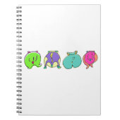 Farbige Hamster-Hintern Notizblock (Vorderseite)