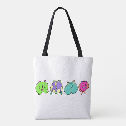 Farbige Hamster-Hintern Tasche (Rückseite)