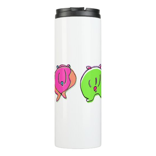 Farbige Hamster-Hintern Thermosbecher (Rückseite)