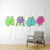 Farbige Hamster-Hintern Wandteppich (Beispiel (Horizontal))