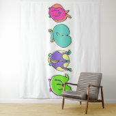 Farbige Hamster-Hintern Wandteppich (Beispiel)