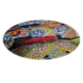 Farbige handbemalte mexikanische Töpferei Schneidebrett (Ecke)