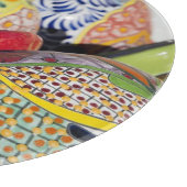 Farbige handbemalte mexikanische Töpferei Schneidebrett (Ecke)