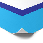 Farbige Handdrucke von Kindern mit blauen Rändern Poster (Ecke)