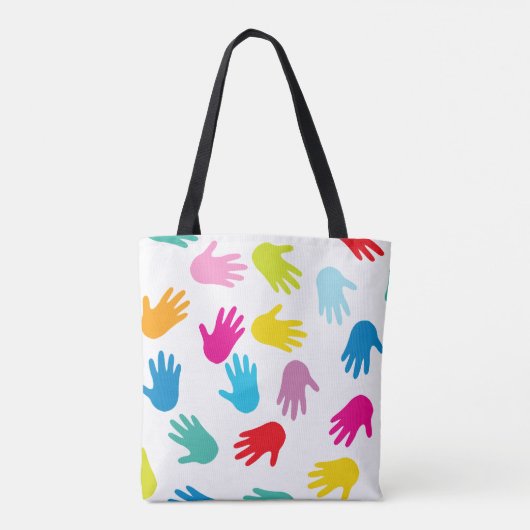 Farbige Hände Tasche (Rückseite)