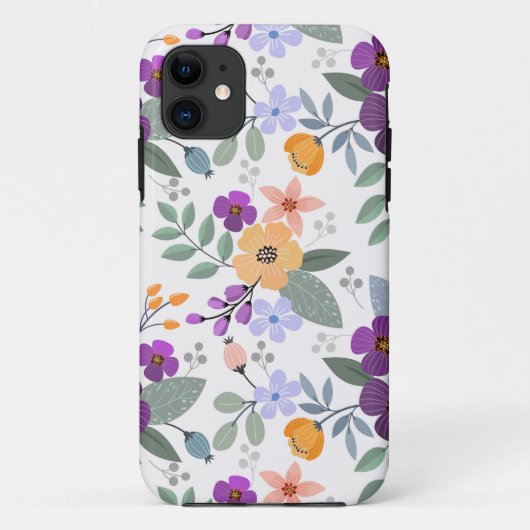 Farbige handgezeichnete Blume Case-Mate iPhone Hülle (Rückseite)