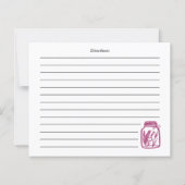 Farbige handgezeichnete Rezeptkarte (Rückseite)