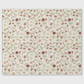 Farbige handgezeichnete Waldwildblume Geschenkpapier (Flach)