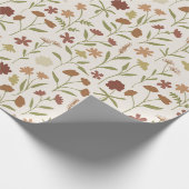 Farbige handgezeichnete Waldwildblume Geschenkpapier (Ecke)