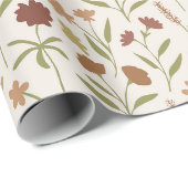 Farbige handgezeichnete Waldwildblume Geschenkpapier (Rolleneckpunkt)
