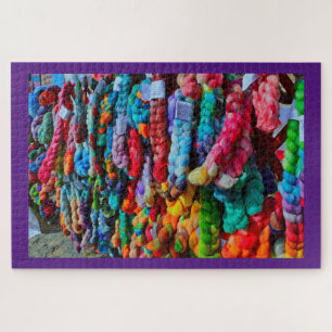Farbige handgezogene Garne Puzzle