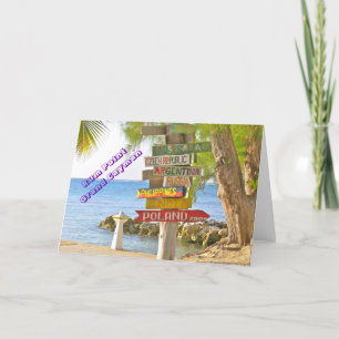 FARBIGE, HANDMADE-ZEICHEN AM RUM POINT GRAND CAYMA KARTE