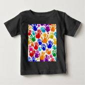 Farbige HandPrint Baby T-shirt (Vorderseite)