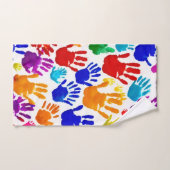 Farbige HandPrint Badhandtuch Set (Handtuch)