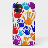 Farbige HandPrint Case-Mate iPhone Hülle (Rückseite)