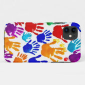 Farbige HandPrint Case-Mate iPhone Hülle (Rückseite (Horizontal))