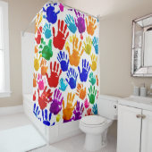 Farbige HandPrint Duschvorhang (Beispiel)