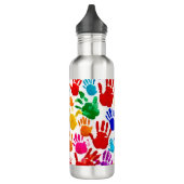 Farbige HandPrint Edelstahlflasche (Links)