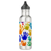 Farbige HandPrint Edelstahlflasche (Rechts)