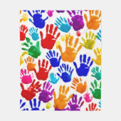 Farbige HandPrint Fleecedecke (Vorderseite)