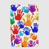Farbige HandPrint Golfhandtuch (Vorderseite)