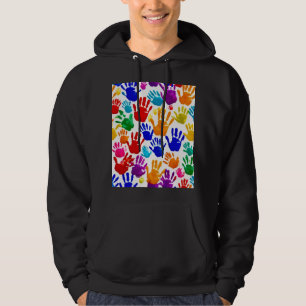 Farbige HandPrint Hoodie