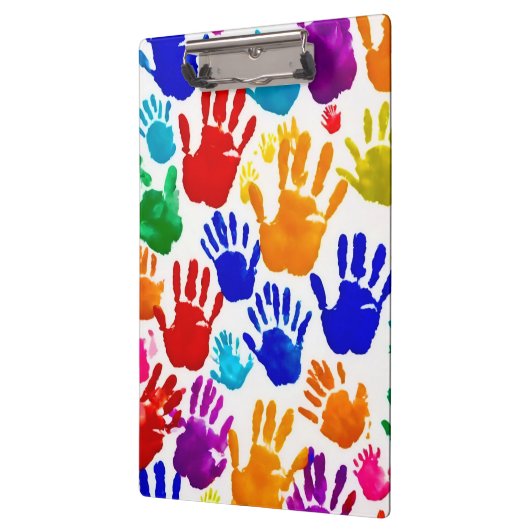 Farbige HandPrint Klemmbrett (Links)