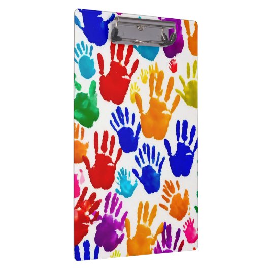 Farbige HandPrint Klemmbrett (Rechts)