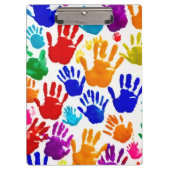 Farbige HandPrint Klemmbrett (Vorderseite)