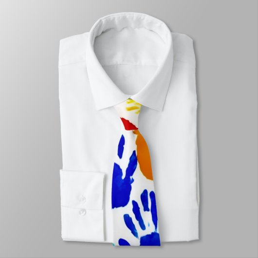 Farbige HandPrint Krawatte (Gebunden)