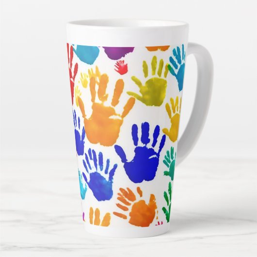Farbige HandPrint Milchtasse (Rechte Ecke)