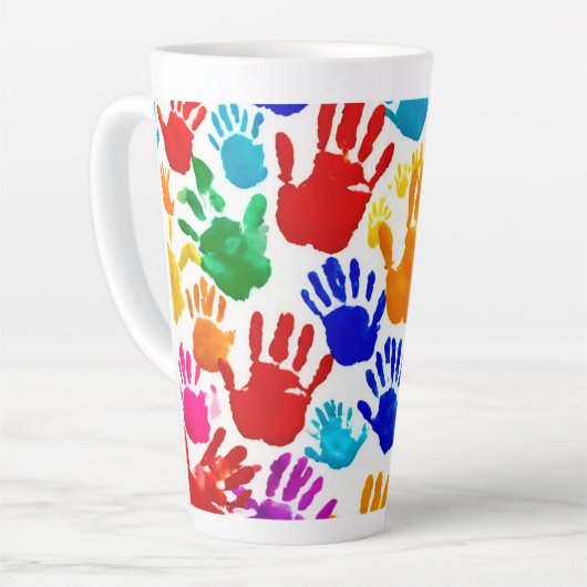 Farbige HandPrint Milchtasse (Linke Ecke)