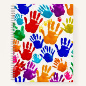 Farbige HandPrint Notizblock (Vorderseite)