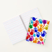 Farbige HandPrint Notizblock (Innenseite)
