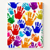 Farbige HandPrint Notizblock (Rückseite)