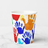 Farbige HandPrint Pappbecher (Links)