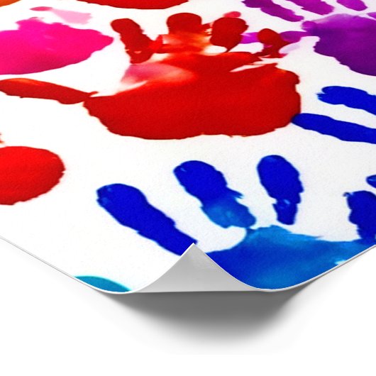 Farbige HandPrint Poster (Ecke)