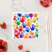 Farbige HandPrint Serviette (Beispiel)